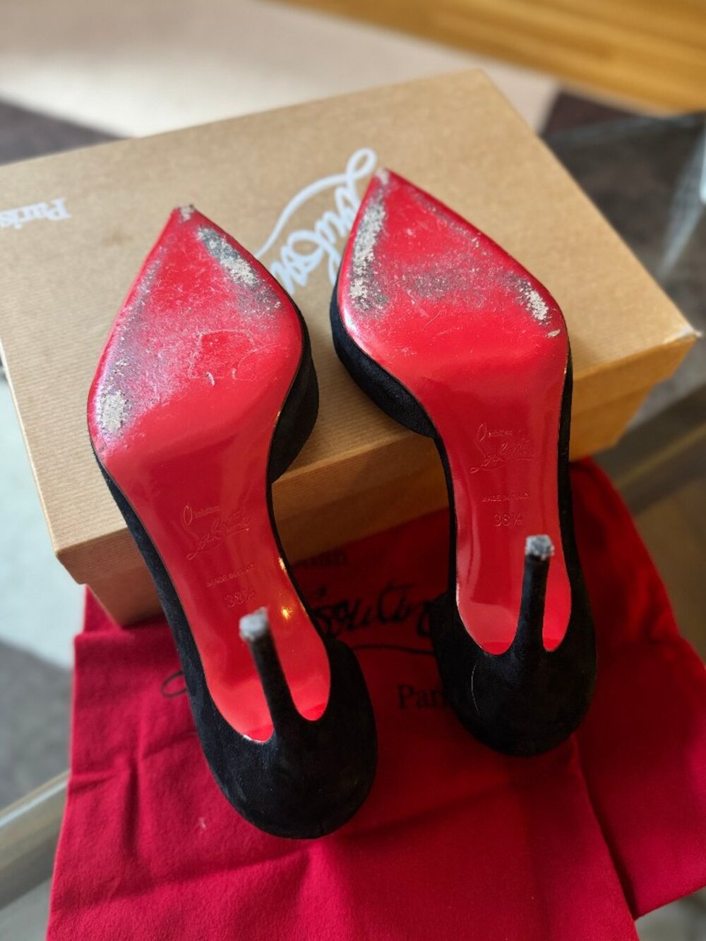 Christian Louboutin Iriza 100 Suede Pumps (38.5) - Picture 7 of 7